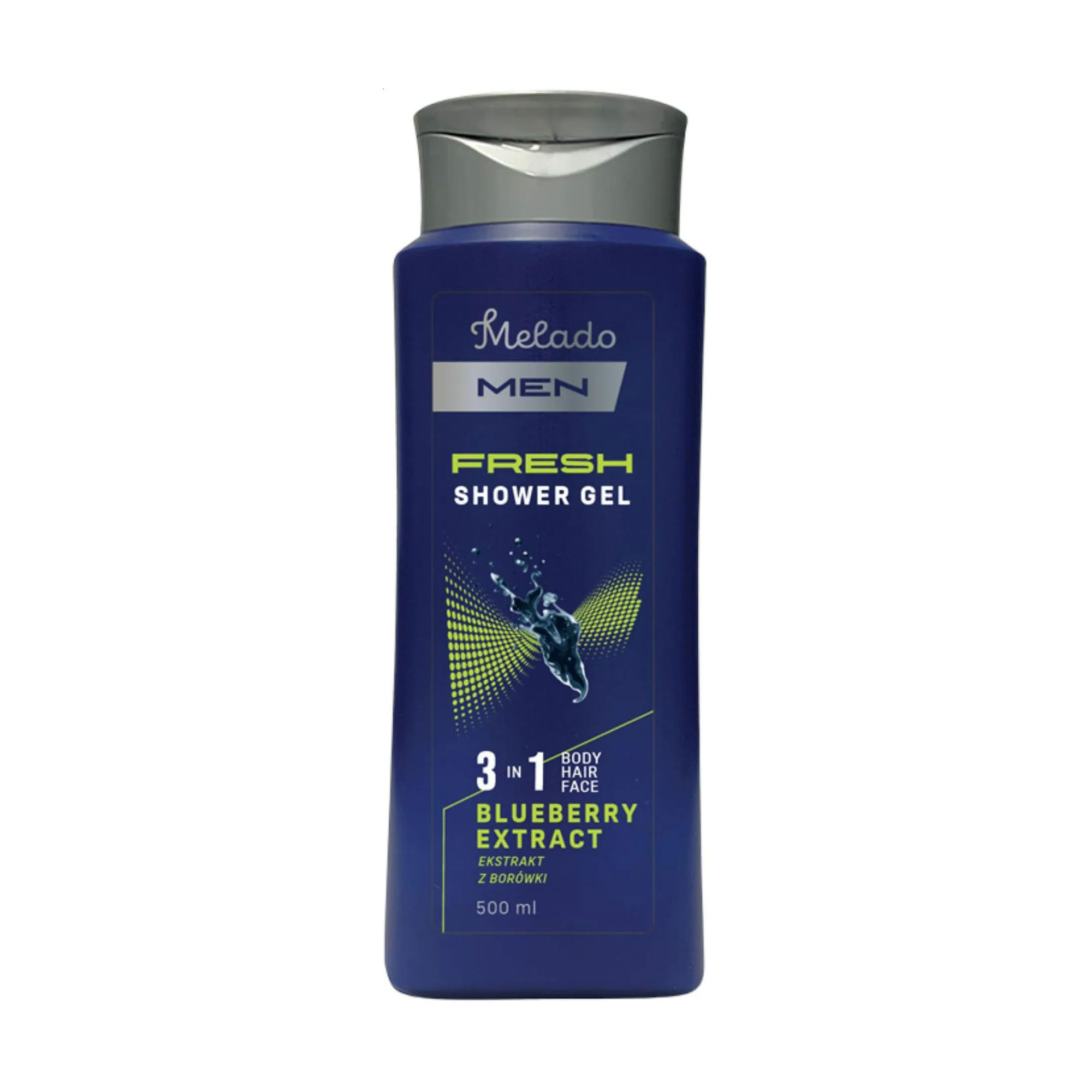 Чоловічий гель для душу 3 в 1 Melado Men Fresh Shower Gel з екстрактом чорниці, 500 мл
