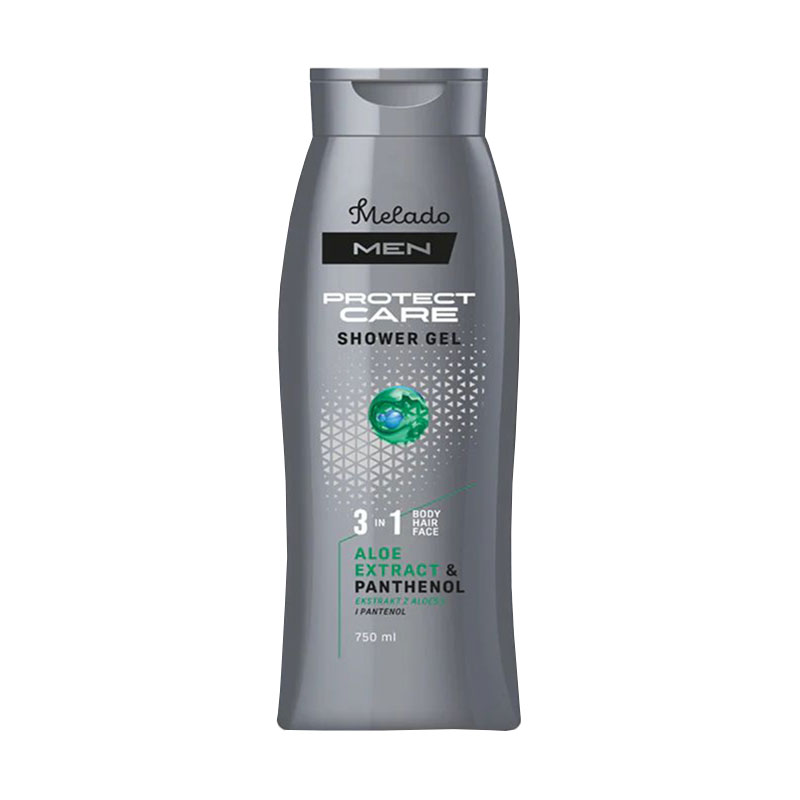 Чоловічий гель для душу 3 в 1 Melado Protect Care Shower Gel з екстрактом алое та пантенолом, 750 мл